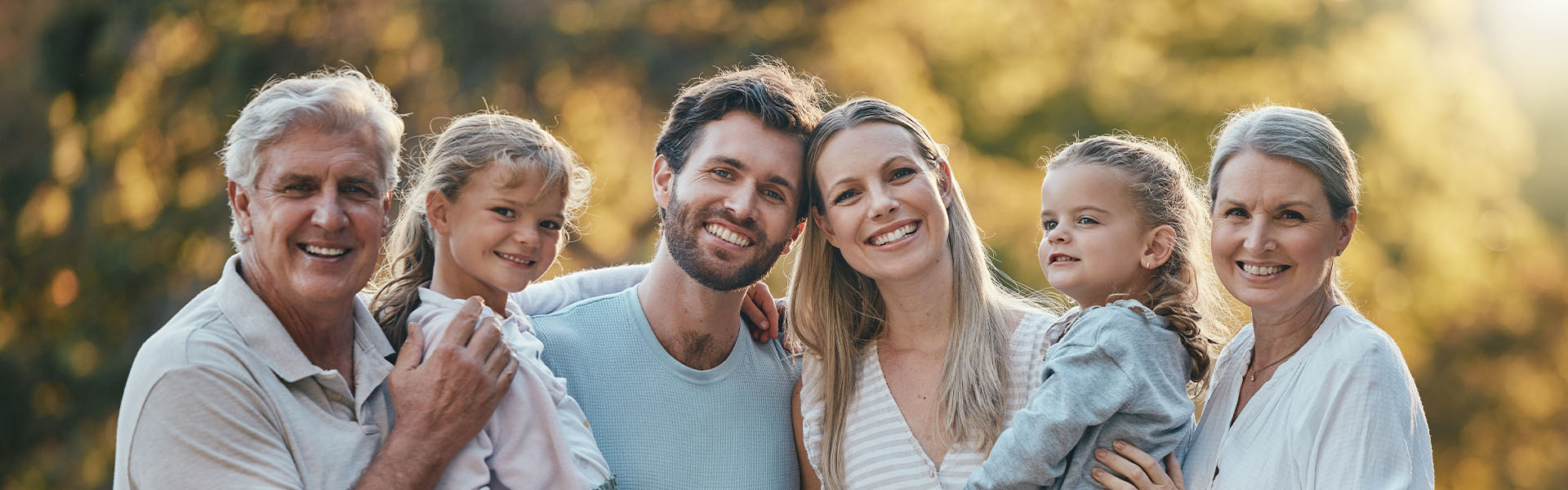 family portrait in a garden